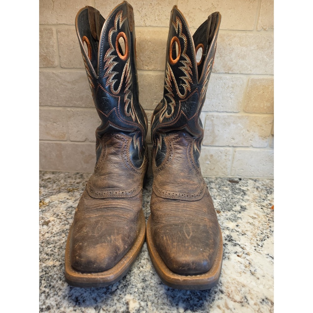 Ariat Western Boots Mens Heritage Roughstock Bar Top Brown 10017378 10.5 D